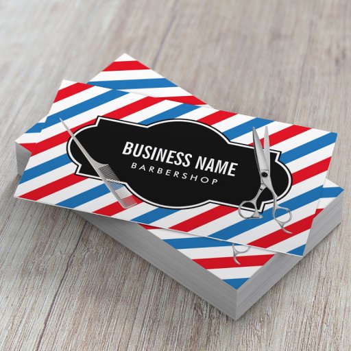 Customizable Simple Plain Scissor &amp; Comb Barber Business Card