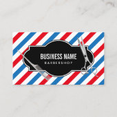 Simple Plain Scissor & Comb Barber Business Card (Front)