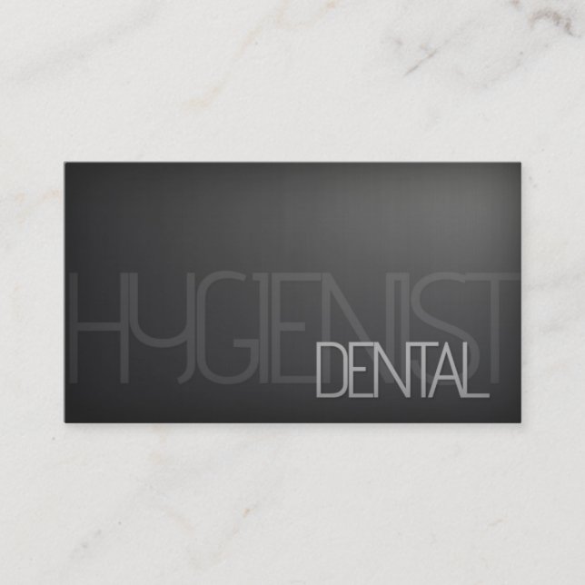 Simple Plain Silver Pattern Dental Hygienist Card (Front)