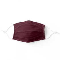 Simple Plain Solid | Burgundy Adult Cloth Face Mask