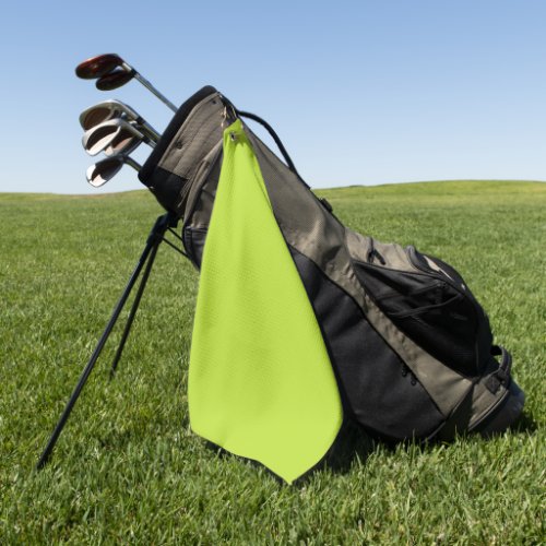 Simple plain solid color bright acid green lime golf towel