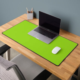 Simple plain solid green desk mat