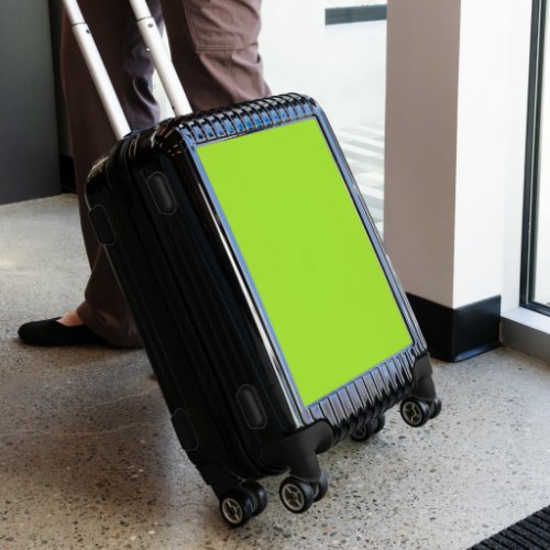 Simple plain solid green luggage