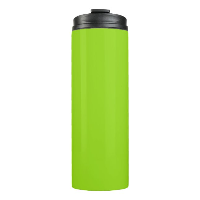 Simple plain solid green thermal tumbler (Front)