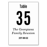 [ Thumbnail: Simple, Plain, Understated Table Number Card ]