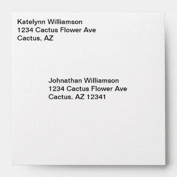Simple Plain White Custom Envelopes by stripedhope at Zazzle