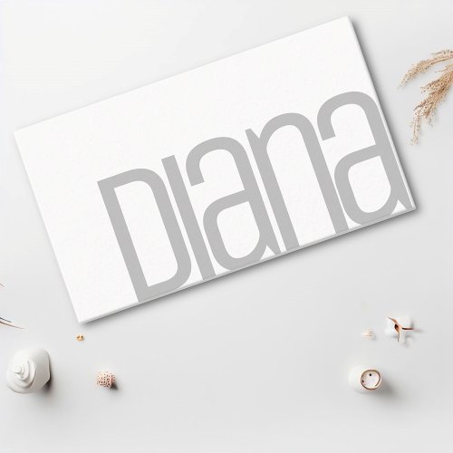 Simple Plain White Gray Minimalist Modern Name Business Card