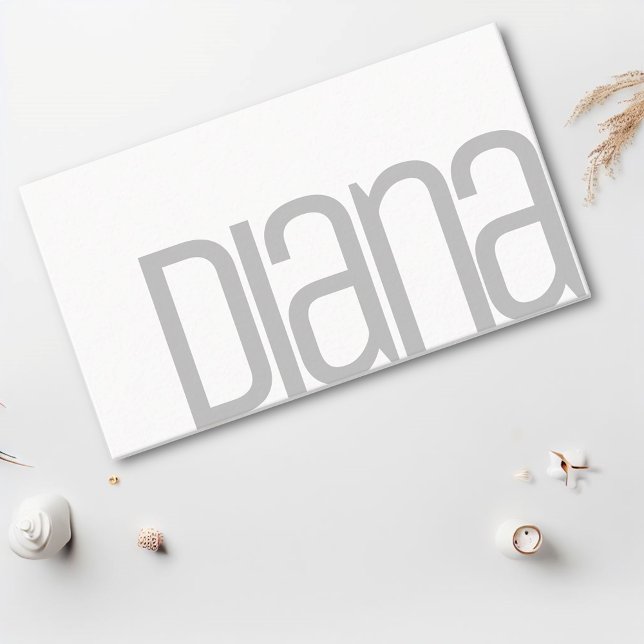 Simple Plain White Gray Minimalist Modern Name Business Card (Creator Uploaded)
