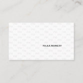 Chessboard Black Light Gray with Monogram Modern Business Card