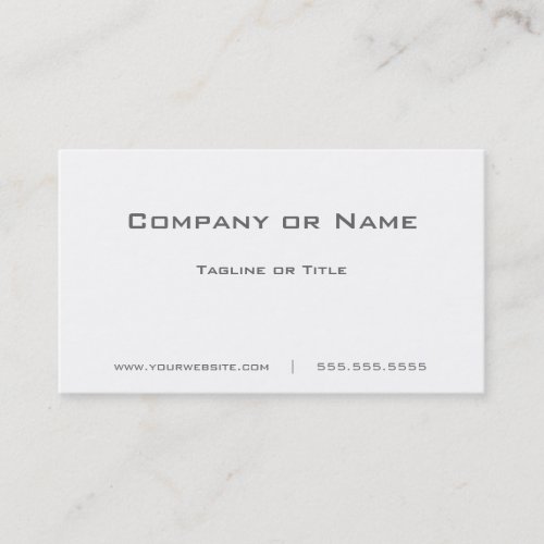 Simple Plain White Minimalist Business Card Templates