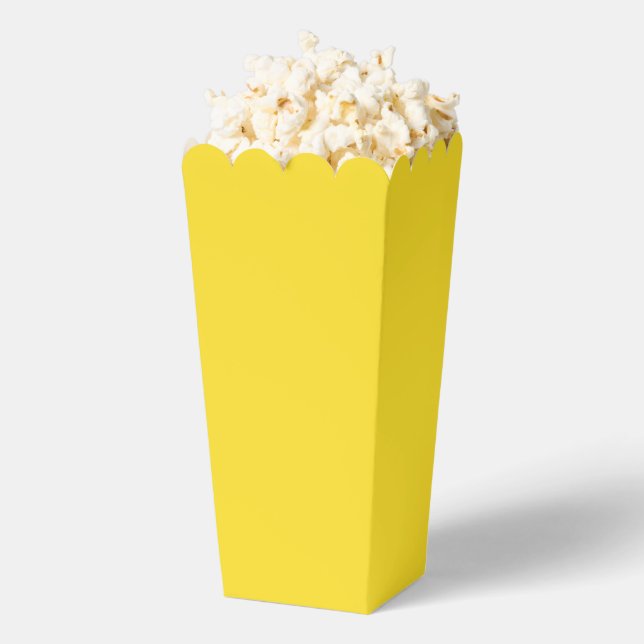Simple Plain Yellow Popcorn Favor Boxes (Popped)
