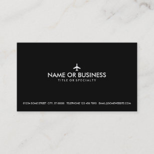 simple plane business card