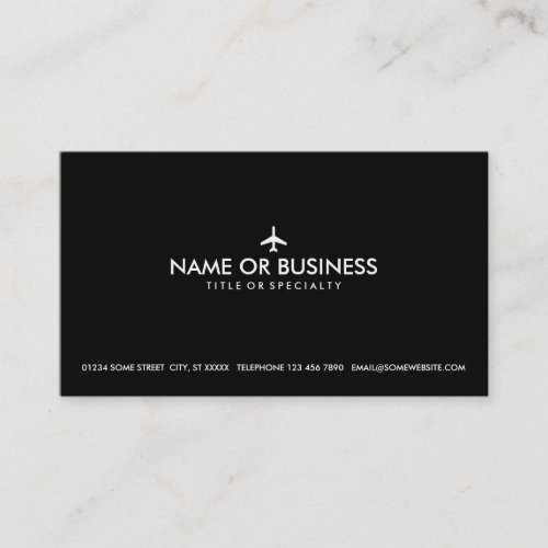 simple plane business card