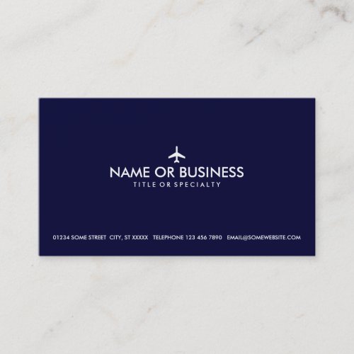 simple plane business card template