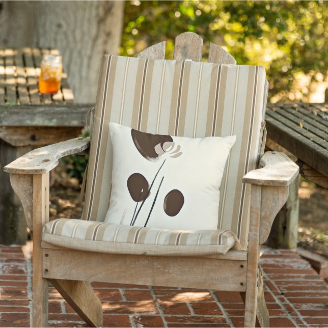 Simple plants minimalist art outdoor pillow (Chair)