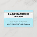 [ Thumbnail: Simple Plastic Surgeon Business Card ]