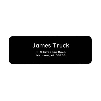 Simple Plate Black Return Address Labels by plurals at Zazzle