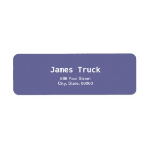 Simple Plate Blue Monochrom Return Address Labels