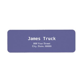 Simple Plate Blue Monochrom Return Address Labels by plurals at Zazzle