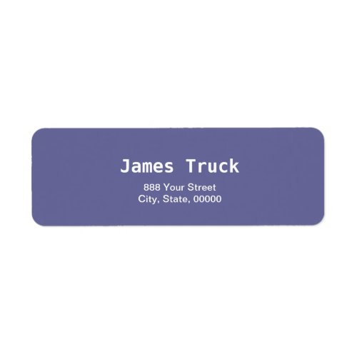 Simple Plate Blue Monochrom Return Address Labels