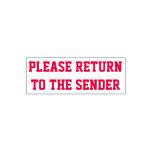 [ Thumbnail: Simple "Please Return to The Sender" Rubber Stamp ]