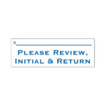 [ Thumbnail: Simple "Please Review, Initial & Return" Self-Inking Stamp ]