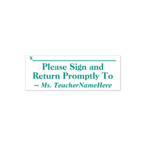 Simple Please Sign and Return Promptly To Self_inking Stamp