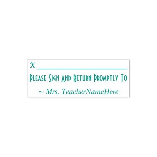 Simple Please Sign And Return Promptly To Self_inking Stamp
