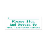 [ Thumbnail: Simple "Please Sign and Return To" and Name Self-Inking Stamp ]