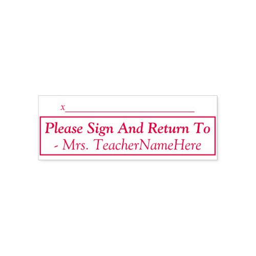 Simple Please Sign And Return To  Name Self_inking Stamp