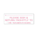 [ Thumbnail: Simple "Please Sign & Return Promptly To" Self-Inking Stamp ]