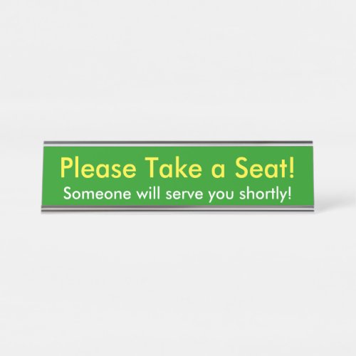 Simple Please Take a Seat Desk Name Plate