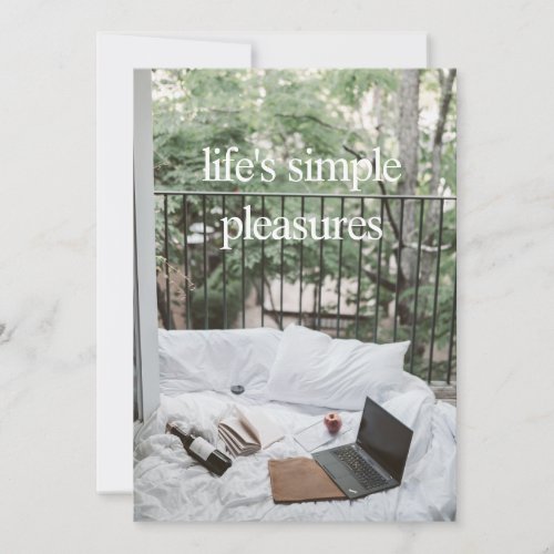 Simple Pleasures Flat Greeting Card