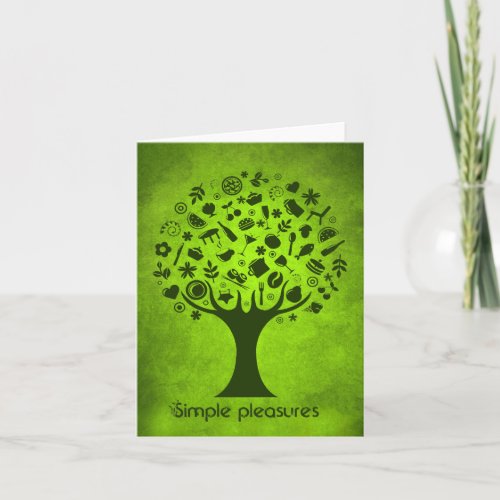 Simple Pleasures Tree Thank You Card