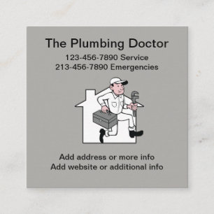 Simple Plumber Business Card