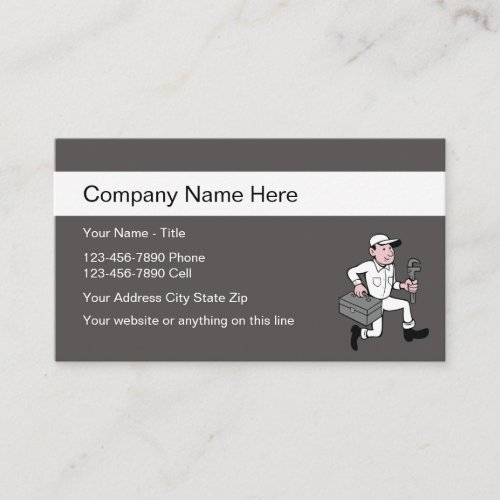 Simple Plumber Business Profile Cards
