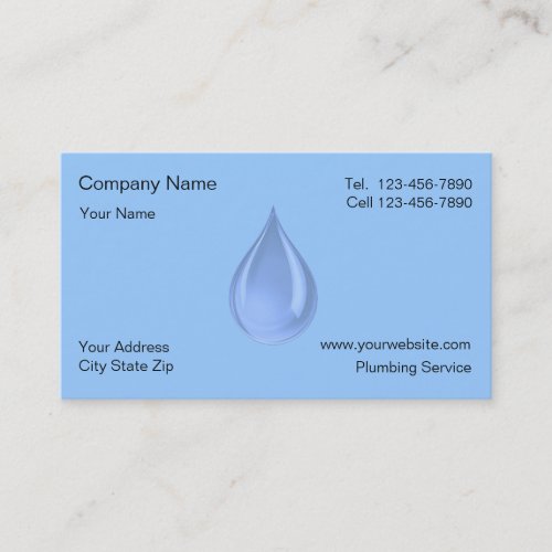 Simple Plumbing Business Cards