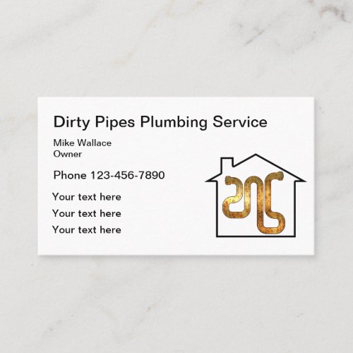 SImple Plumbing Service Plumber Business Card