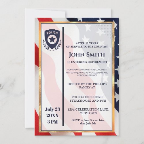 Simple Police Officer Retirement Party 