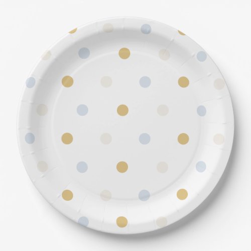 Simple Polka Dot Baby Shower Paper Plates