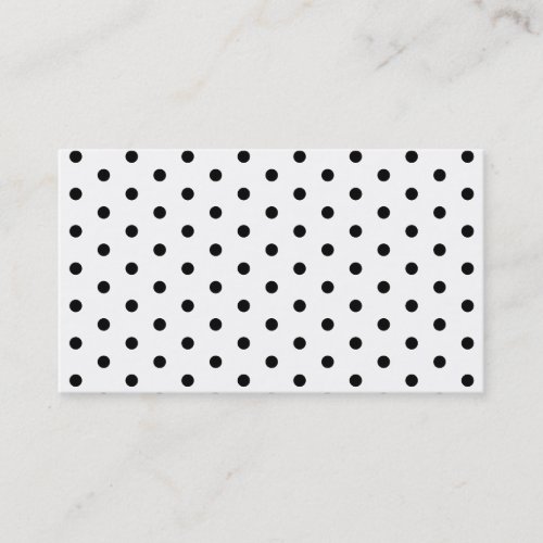 Simple Polka Dot Black and White Pattern Business Card