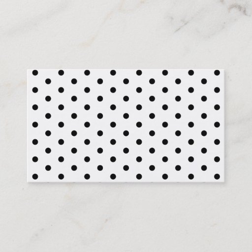 Customizable Simple Polka Dot Black and White Pattern Business Card Template