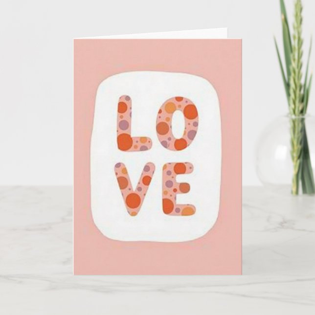 Simple Polka Dot Love Card (Front)