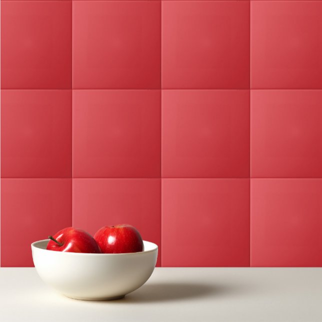 Simple Poppy solid red Ceramic Tile (Creator Uploaded)