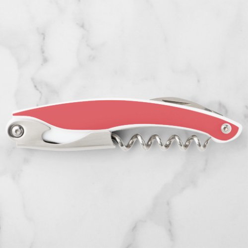 Simple Poppy solid red Waiters Corkscrew