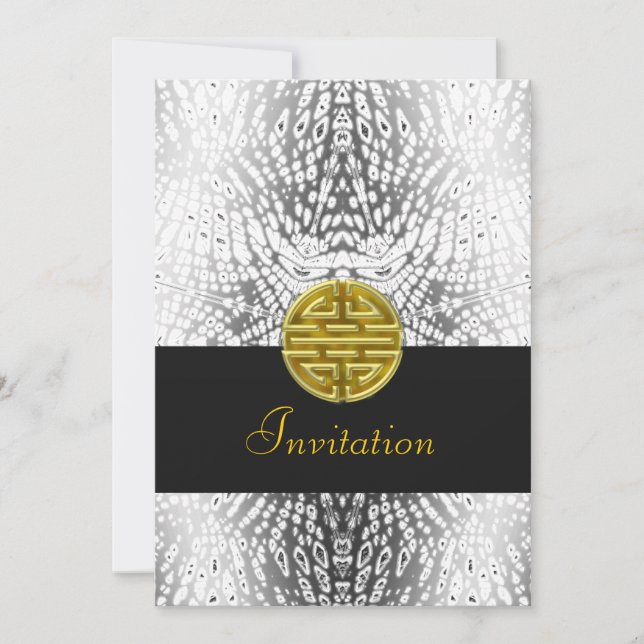 Simple Popular Invitation with Chinese symbol (Front)