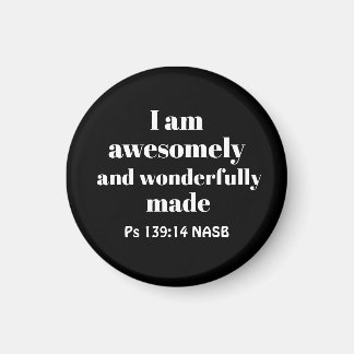 Simple Positive Bible Affirmation Christian Black Magnet