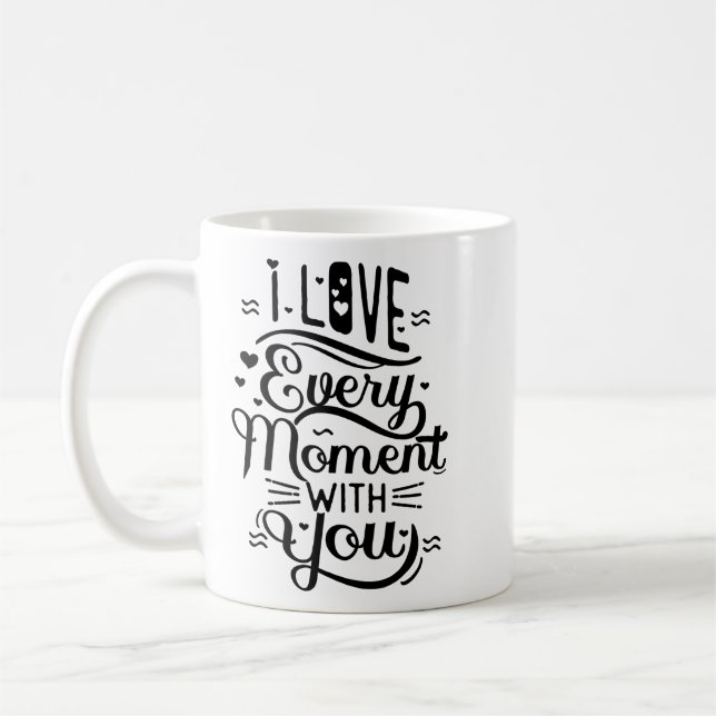 Simple Positivity Charming Romantic Quote Elegant Coffee Mug (Left)