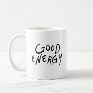 Simple Positivity Minimalist Good Energy Bold  Coffee Mug