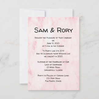 Simple Post Covid Wedding Celebration Invitation